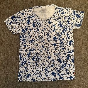 Boys Tiny Cottons Blue and White Tee- Size 4yr